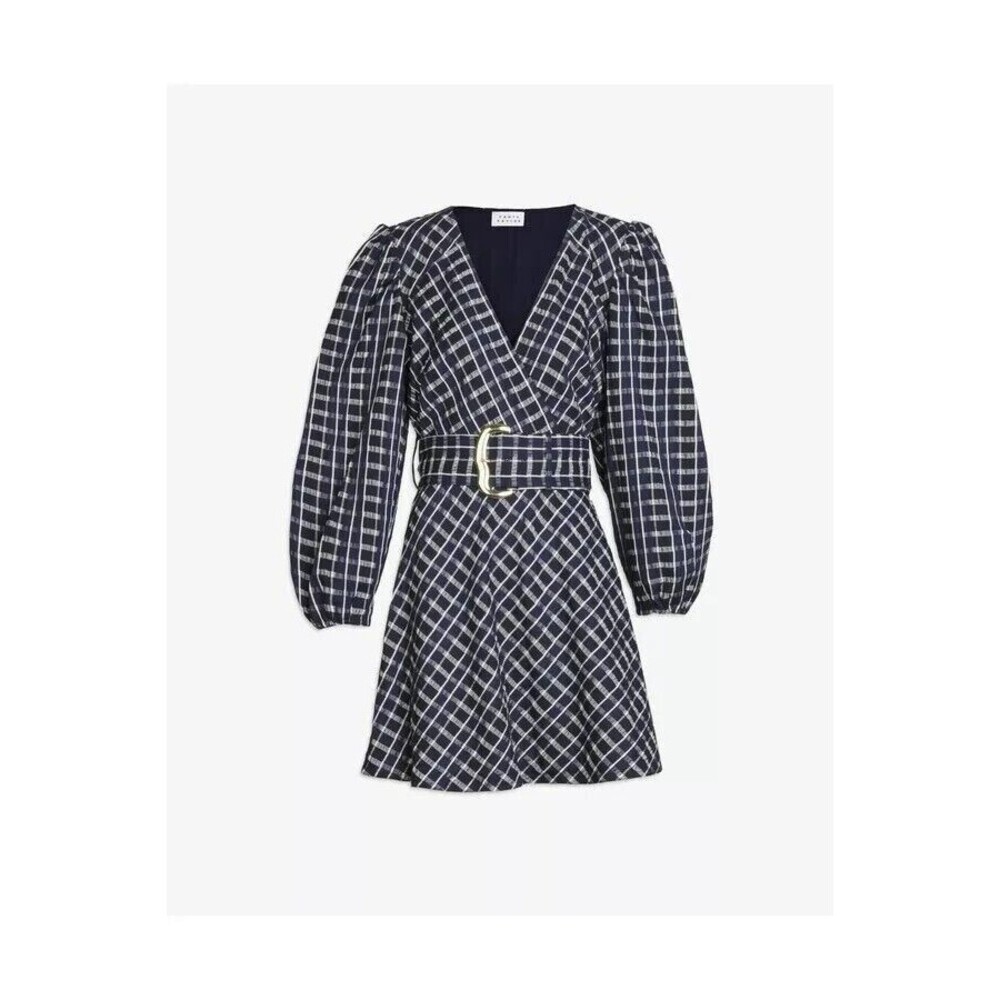 Tanya Taylor Women's Nicola Dress Marbl Belted NWT $495 Blue Size 10